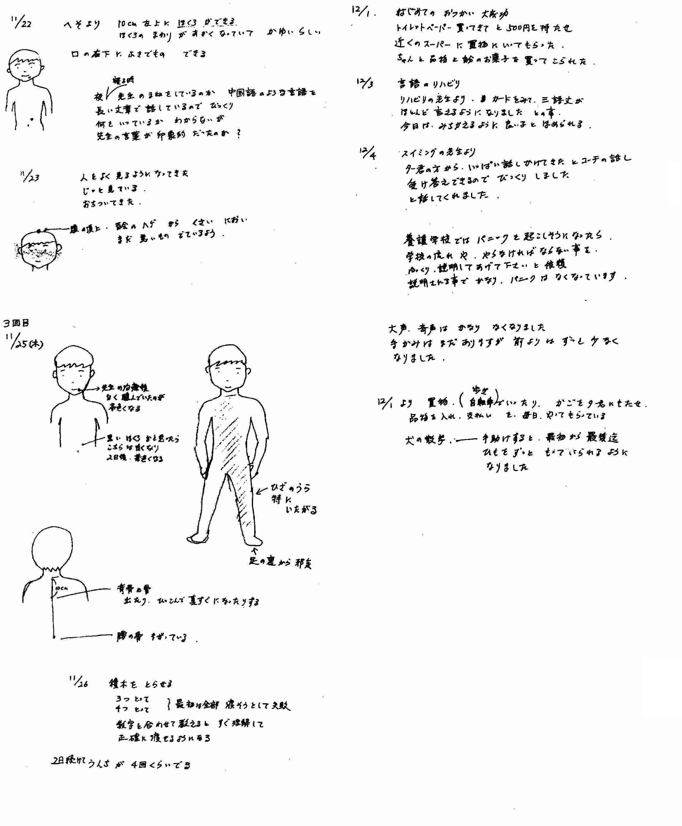 気功会報：重度の精神遅滞・精神薄弱と判定されていた自閉症児の母親による回復の記録２